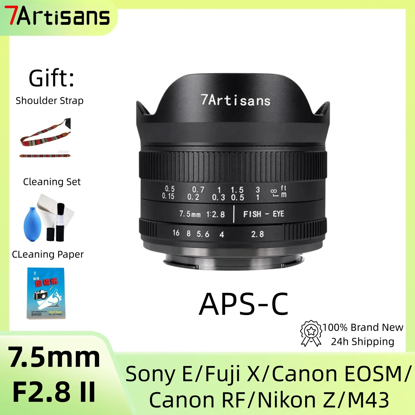 Canon Camera Eos M50 Mark Ii - 7artisans 7.5mm F2.8 II APS-C魚眼広角マニュアルレンズ ソニーE、ニコンZ、キヤノンEOS