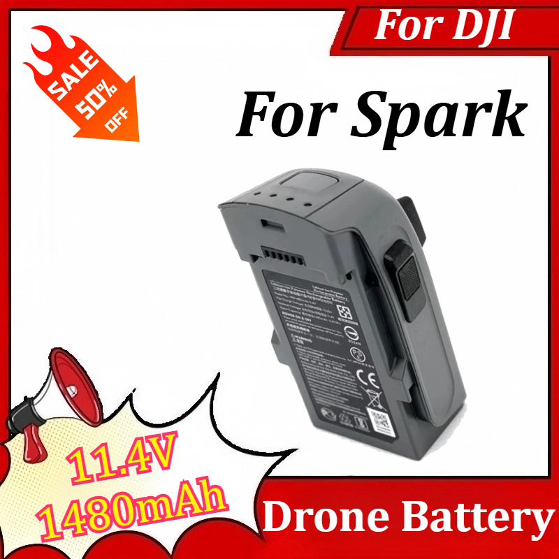 Drone Battery Li-Ion - 1480mAh 11.4V バッテリー DJI Spark ドローン用バッテリー