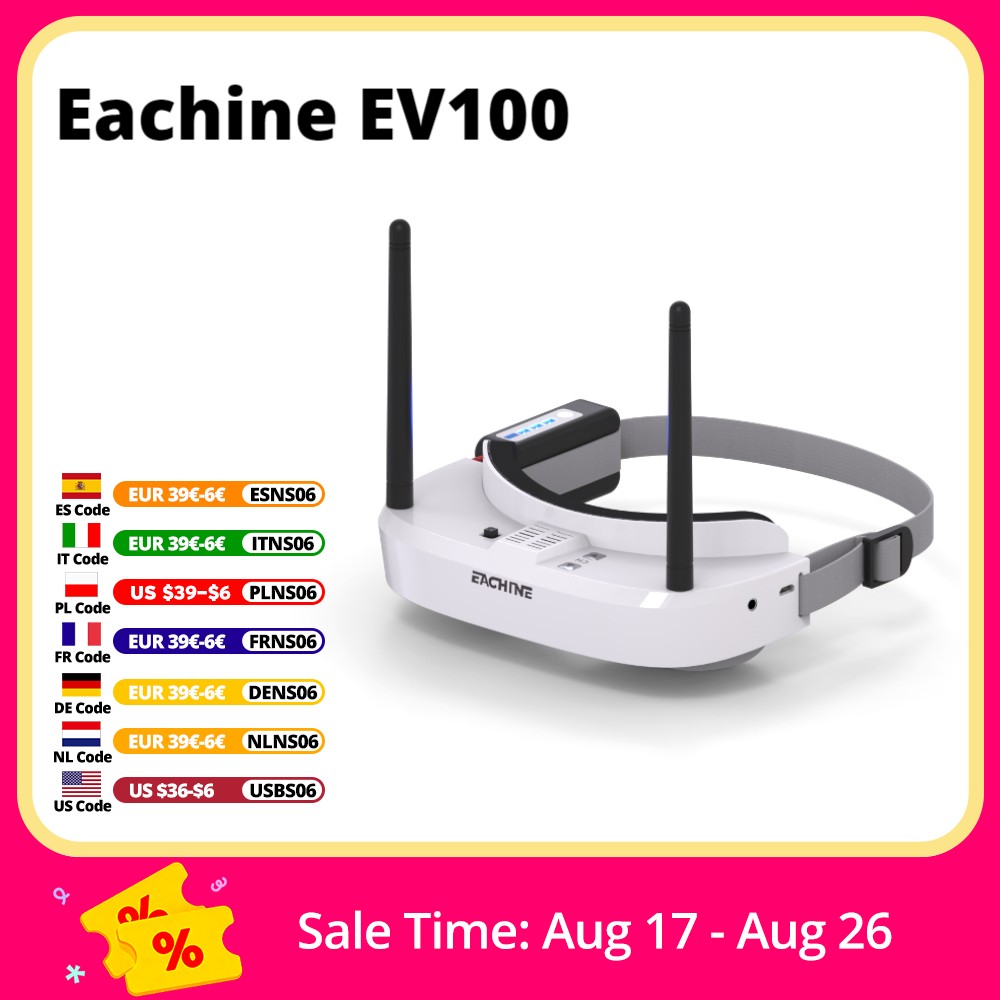 Drone Battery Box - Eachine EV100 720*540 5.8 グラム 72CH