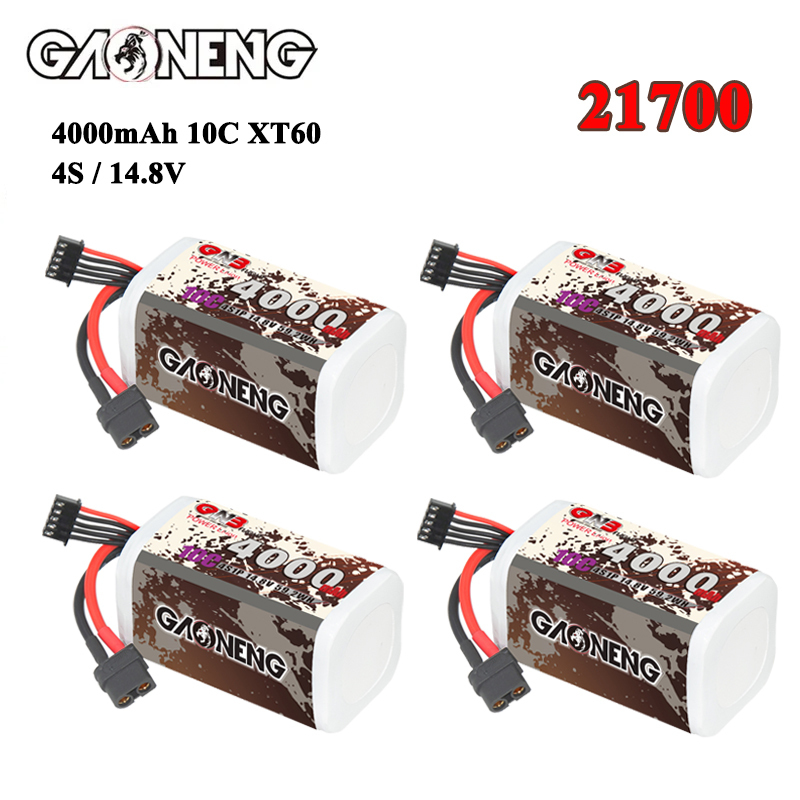 Drone Battery Lipo - Fpvドローンクワッドコプターヘリコプター用リチウムイオンバッテリー,飛行機rc部品,gnb 4000mah,4s,14.8v,10c,20c,xt60プラグ付き,21700, 21700