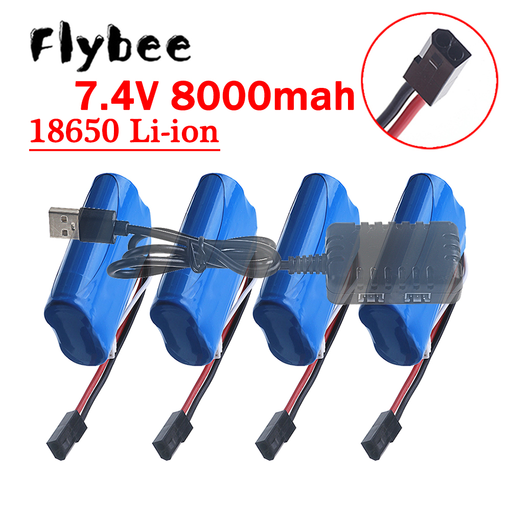 Drone Battery Li-Ion - (5500 プラグ) 18650 7.4V 8000Mah バッテリー、MJX