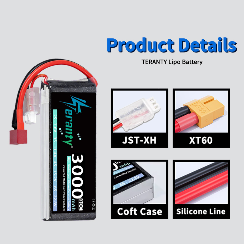 TERANTY 2S 3000mAhリポバッテリー 7.4V - Drone Battery Lipo のレビューと価格