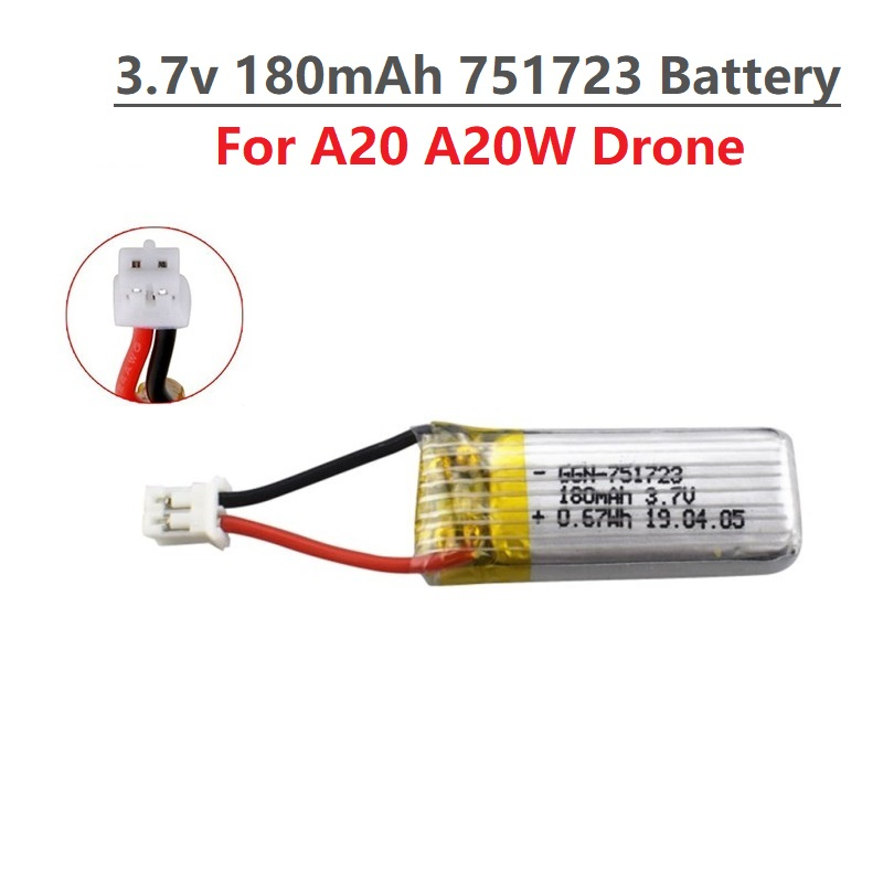 オリジナル 3.7V 180mAh リポバッテリーと充電器  - Drone Battery Li-Ion のレビューと価格