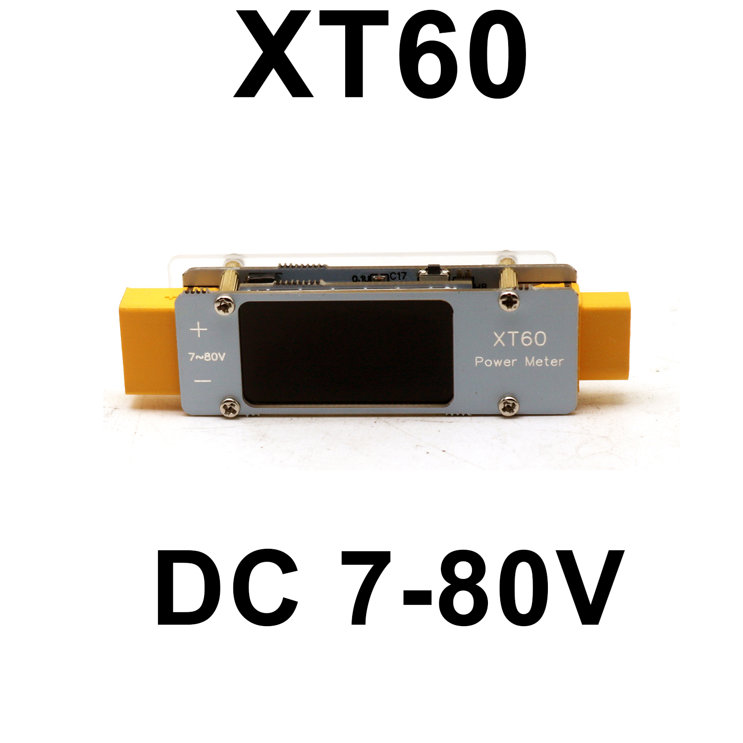 64A DC XT60パワーメーター双方向電流電圧温度アラー - Drone Battery Voltage Checker のレビューと価格