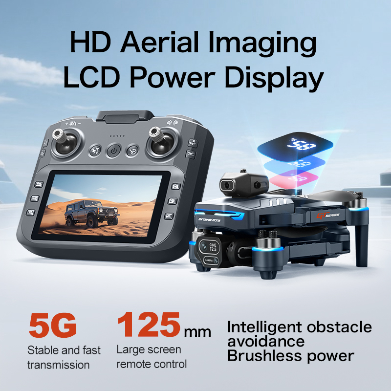 GT8 障害物回避空中ドローン – 大画面リモコン付き HD - Drone Battery Box のレビューと価格