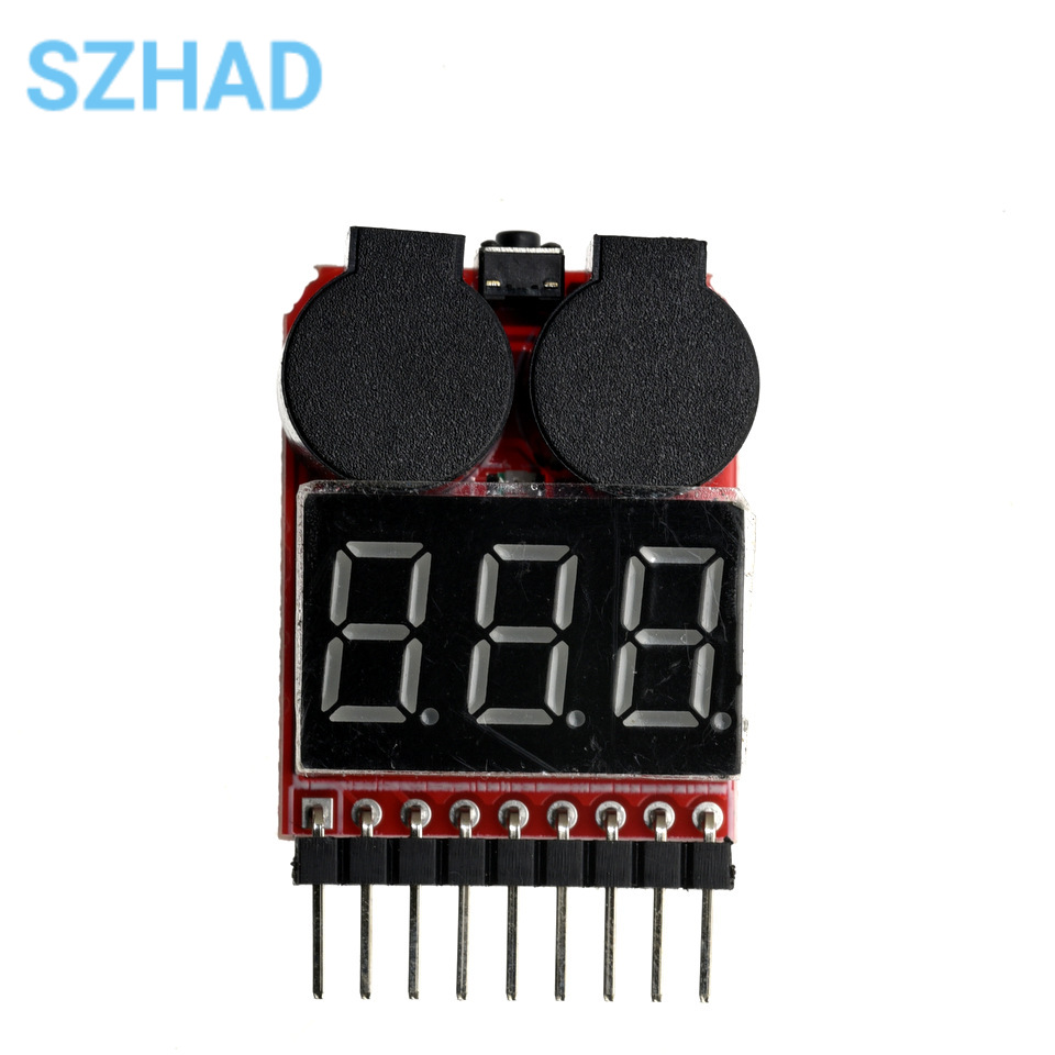 1-8S LiPo バッテリー電圧テスターチェッカー低電圧ブ - Drone Battery Voltage Checker のレビューと価格